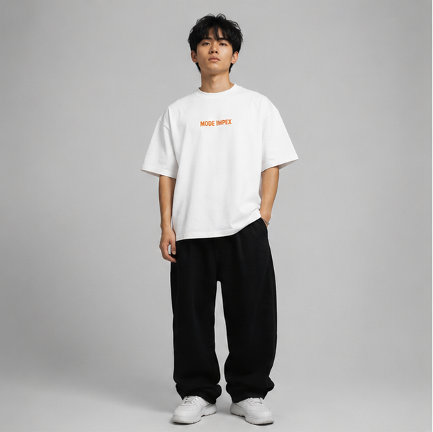 MODE IMPEX Savage Intention Oversized Streetwear T-Shirt – Premium Heavyweight White Tee